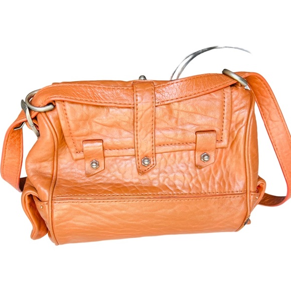 ANTHROPOLOGIE SHULER & SONS Crossbody Mini Duffle Bag in Tangerine - Picture 5 of 10